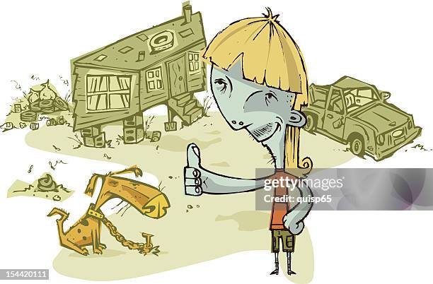 man with dog - mullet stock illustrations