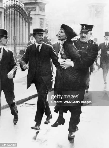 Britain Before The First World War, The leader of the Women's Suffragette movement, Mrs Emmeline Pankhurst is arrested by Superintendant Rolfe...