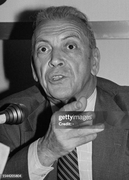 Photo prise le 26 juin 1986 du président du Crédit Lyonnais Jean Deflassieux. Deflassieux est décédé mercredi à l'âge de 84 ans à son domicile de...