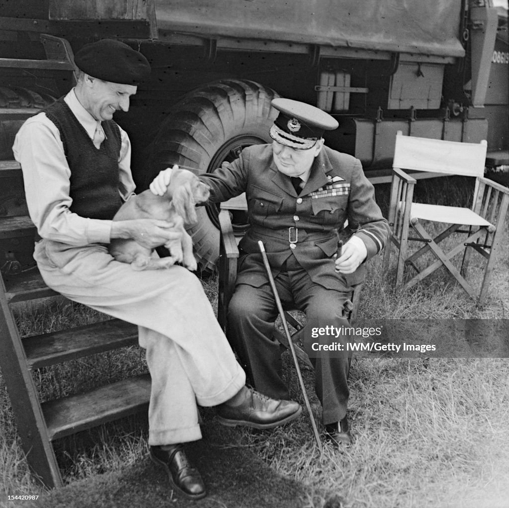 Winston Churchill Visits Normandy, August 1944