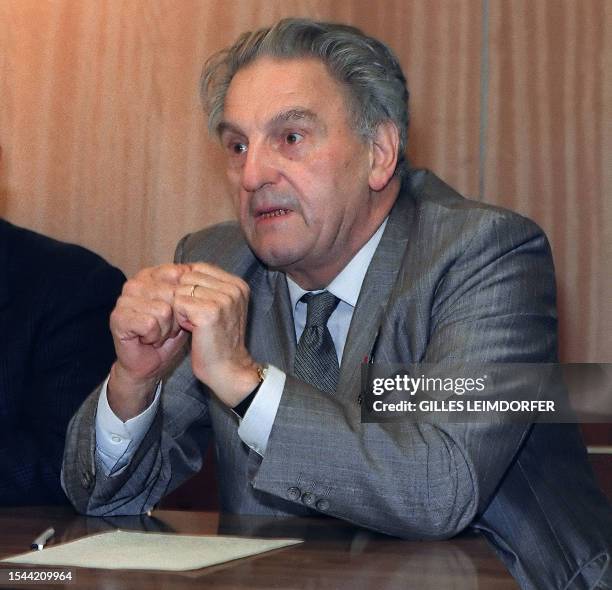 Photo prise le 29 juin 1989 à Paris de Philippe Farine, président du Comité catholique contre la faim et pour le développement qui est décédé à l'âge...