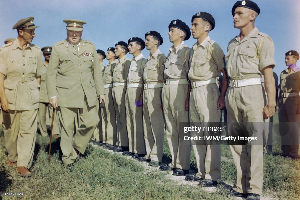 Winston Churchill At Loreto Aerodrome In Italy, 25 August 1944