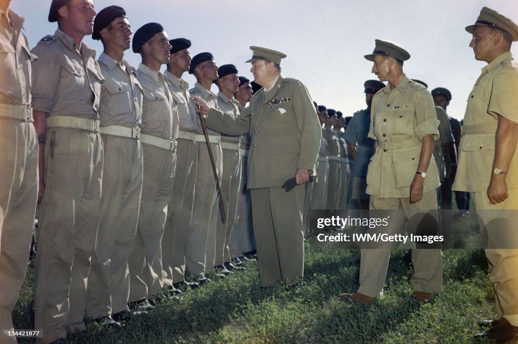 Winston Churchill At Loreto Aerodrome In Italy, 25 August 1944