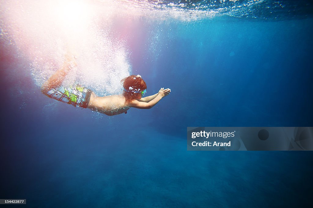 Diving boy