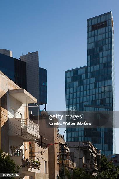 israel, tel aviv, first internatinal bank tower - tel aviv stock-fotos und bilder