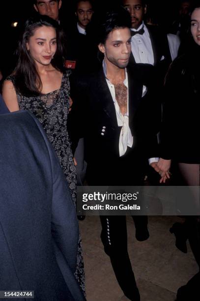 Musician Prince and singers Lori Elle and Robie LaMorte attending "ASCAP Music Awards" on May 15, 1991 at the Beverly Hilton Hotel in Beverly Hills,...