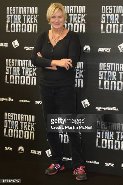 Denise Crosby attends a photocall at Destination Star Trek London at ExCel on October 19, 2012 in London, England.