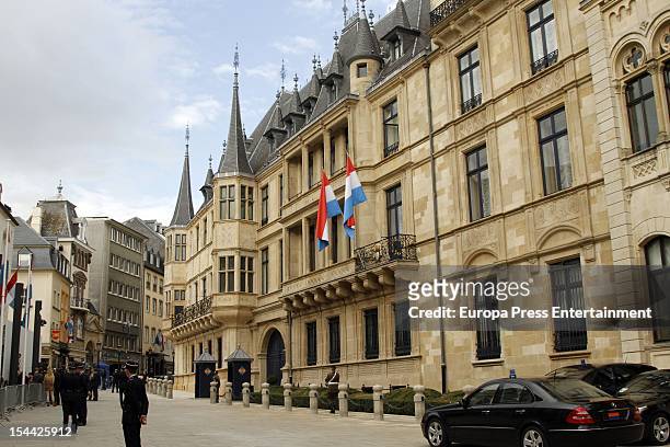 General view of Gran Ducal Palace during the wedding of Prince Guillaume Of Luxembourg and Stephanie de Lannoy at the Hotel De Ville on October 19,...