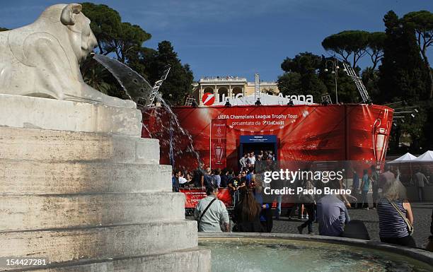 General view of Unicredit Arena during the UEFA Champions League Trophy Tour 2012/13 on October 19, 2012 in Rome, Italy.