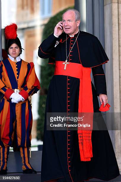 Archbishop of Wien Cardinal Christoph Schonborn attends the Synod of Bishops for The New Evangelization for the Transmission of the Christian Faith...