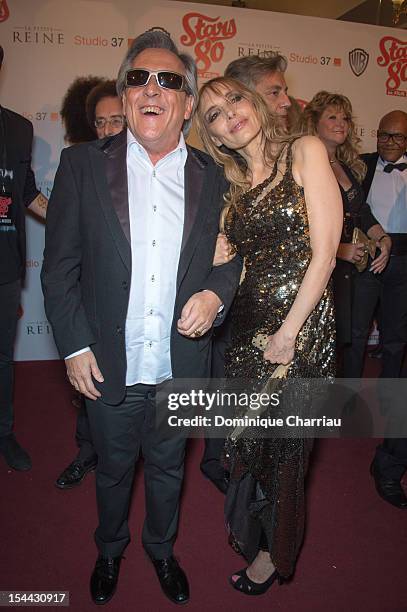 Gilbert Montagne and Jeanne Mas attend the 'Stars 80' Film Premiere at Le Grand Rex on October 19, 2012 in Paris, France.