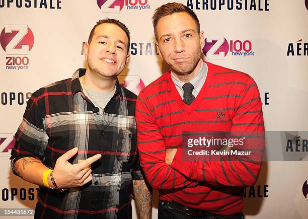Mo' Bounce and Trey Morgan arrive at Z100's Jingle Ball 2012, presented by Aeropostale, Official Kick Off Party at Aeropostale Times Square on...