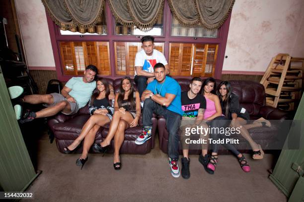 Cast of Jersey Shore are photographed for USA Today on July 9, 2012 in Toms River, New Jersey. PUBLISHED IMAGE.