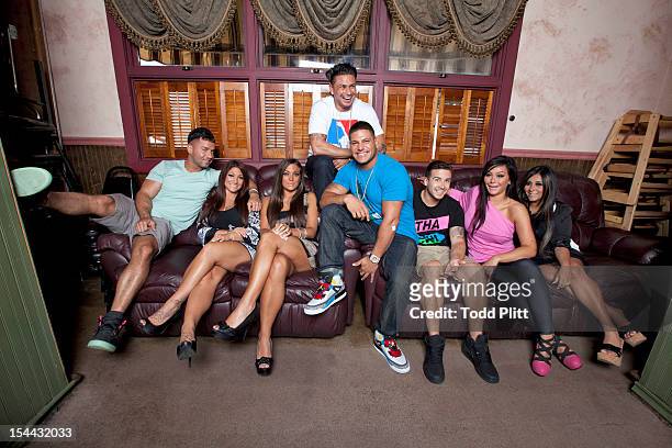 Cast of Jersey Shore are photographed for USA Today on July 9, 2012 in Toms River, New Jersey. PUBLISHED IMAGE.
