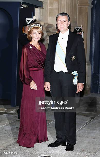 Princess Margarita of Romania and Prince Radu of Romania attend the Gala dinner for the wedding of Prince Guillaume Of Luxembourg and Stephanie de...