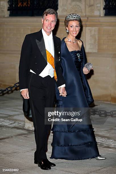 Prince Guillaume of Luxembourg and Princess Sibilla of Luxembourg attend the Gala dinner for the wedding of Prince Guillaume Of Luxembourg and...