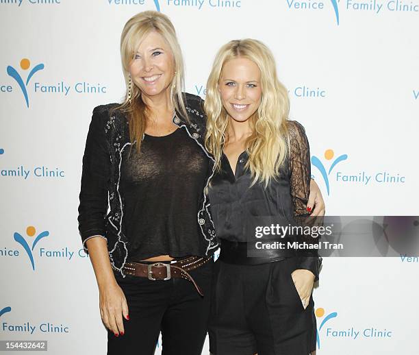 Irena Medavoy and Melinda Maria attend the Venice Family Clinic's Sack Lunch Series held at Bloomingdale's Santa Monica on October 19, 2012 in Santa...