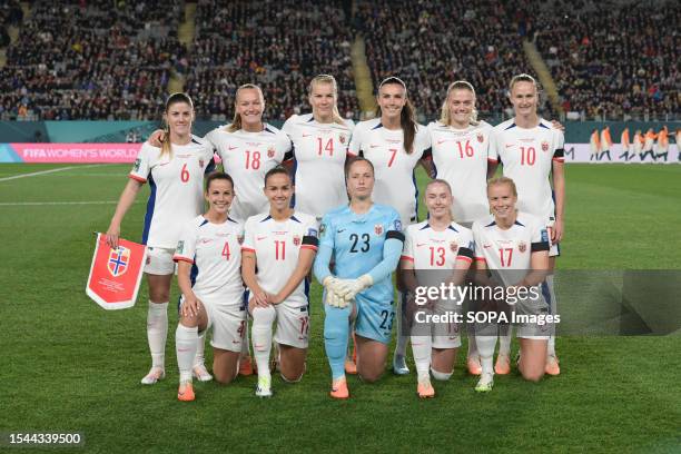 Norway Women soccer team seen during the FIFA Women's World Cup 2023 match between New Zealand and Norway held at the Eden Park. Final score New...