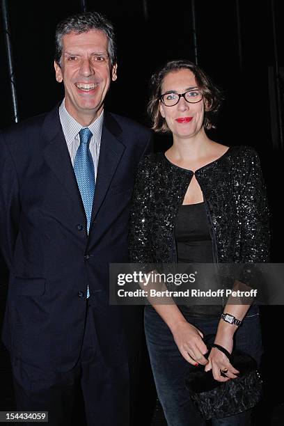 Henri Loyrette, President of the Louvre Museum, and his daughter Sibylle attend 'Bal Jaune 2012' organized by the Ricard Corporate Foundation for...