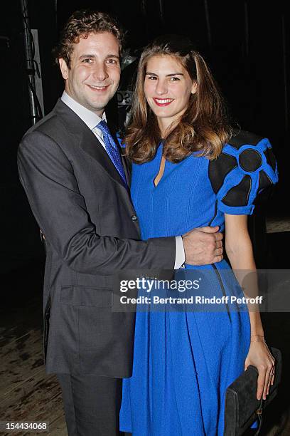 Paul-Charles Ricard and his wife Alice Ricard attend 'Bal Jaune 2012' organized by the Ricard Corporate Foundation for Contemporary Arts at Ile...