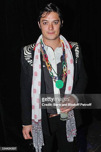 Actor Aurelien Wiik attends 'Bal Jaune 2012' organized by the Ricard Corporate Foundation for Contemporary Arts at Ile Seguin on October 19, 2012 in...