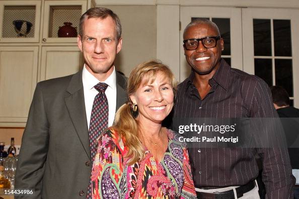 Craig Ritsema Paul Ritsema, Christa Ritsema and Carl Lewis at reception celebrating ...