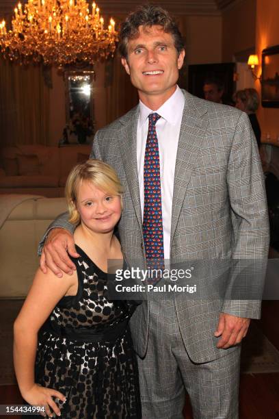 Lauren Potter and Anthony Shriver at reception celebrating the Audi Best Buddies Challenge: Washington, D.C. Hosted by Bill Dean, CEO of MC Dean on...