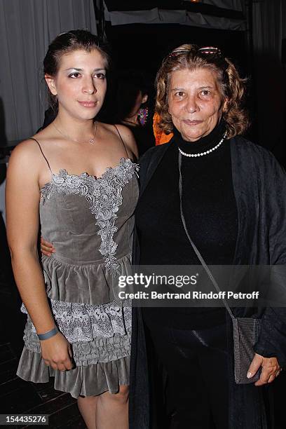 Madona Bouglione, Director of the 'Cirque en Chantier' circus, and her daughter Victoria attend 'Bal Jaune 2012' organized by the Ricard Corporate...