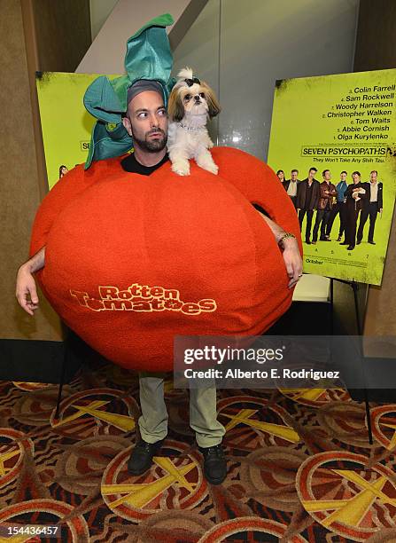 Bonny the ShihTzu with Kerr Lordygan attends a screening of CBS Films' "Seven Psychopaths" celebrating the Certified Fresh Rating from...