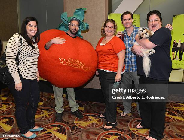 Bonny the ShihTzu with Kerr Lordygan and fans attend a screening of CBS Films' "Seven Psychopaths" celebrating the Certified Fresh Rating from...