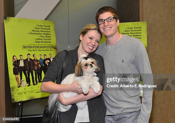 Bonny the ShihTzu and fans attend a screening of CBS Films' "Seven Psychopaths" celebrating the Certified Fresh Rating from RottenTomatoes.com at AMC...