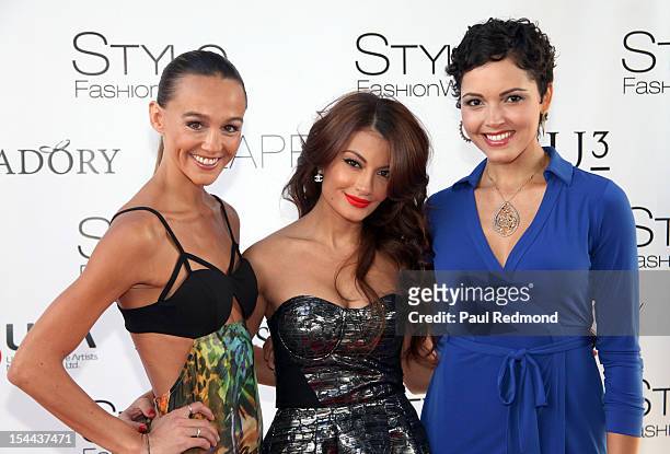 Actress Sharni Vinson, television personality Layla Kayleigh Covino and television personality Susie Castillo model for iiJin's "California Soul"...