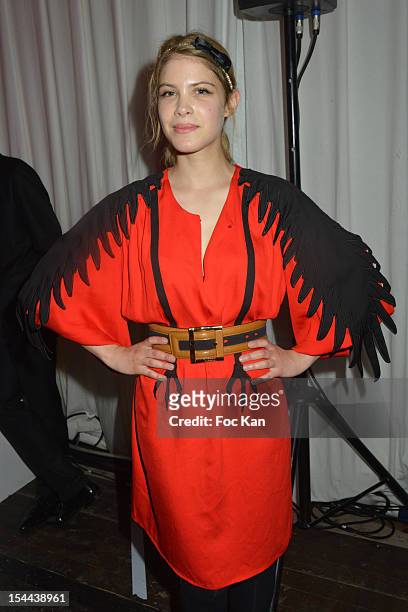 Hande Kodja attends the 'Le Bal Jaune' after dinner hosted by Ricard as part of FIAC 2012 at Ile Seguin on October 19, 2012 in Boulogne Billancourt,...