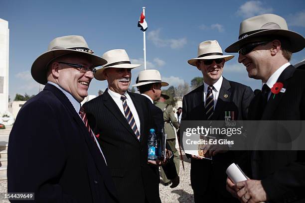 Australian Minister for Veterans Affairs, Warren Snowdon , attends commemorations for the 70th anniversary of the second Battle of El Alamein at El...