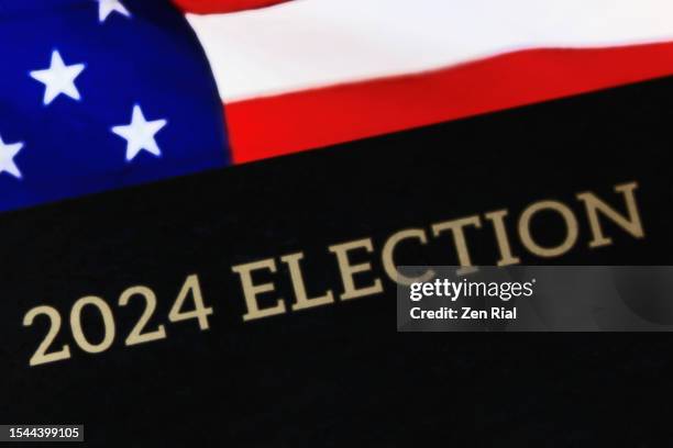 2024 election, usa flag in background - democratic party united states stock pictures, royalty-free photos & images