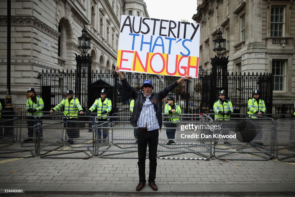 Families And Members Of The TUC Demonstrate Against Austerity Cuts