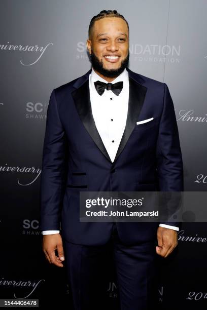 Robinson Canó attends the Shawn Carter Foundation 20th Anniversary Black Tie Gala at Pier 60 on July 14, 2023 in New York City.