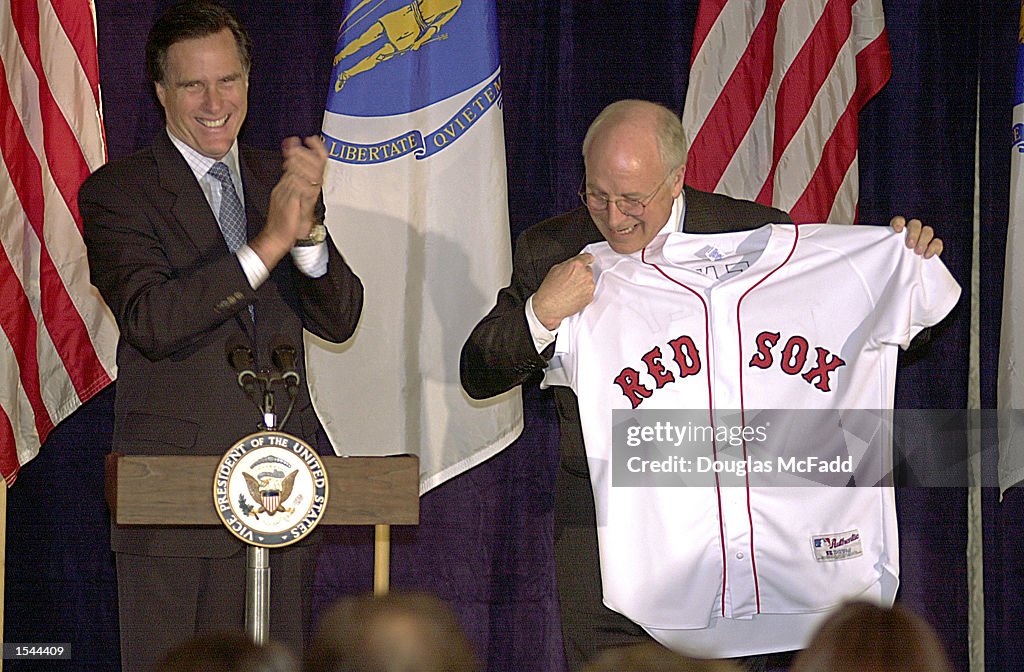 Vice President Cheney with Mitt Romney