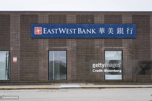 An East West Bank branch in Quincy, Massachusetts, US, on Wednesday, July 19, 2023. East West Bancorp Inc. Released earnings figures on July 20....