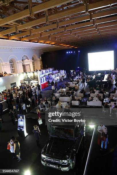 General view of atmosphere on day 3 of Mercedes-Benz Fashion Week Russia Spring/Summer 2013 at Manege on October 20, 2012 in Moscow, Russia.