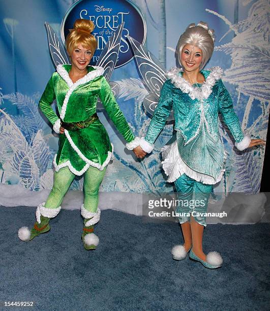 Tinkerbell and Periwinkle attend "Secret Of Wings" premiere at AMC Loews Lincoln Square on October 20, 2012 in New York City.