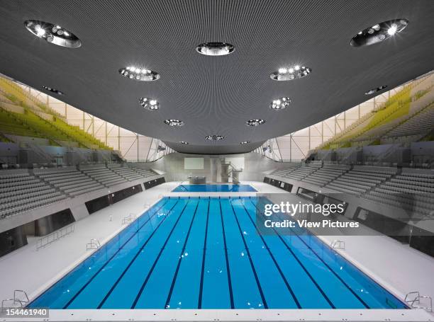 The Aquatics Centre-London 2012 Olympics-Zaha Hadid Architects -Overall Pool Interior, Zaha Hadid Architects, United Kingdom, Architect,