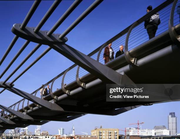 Millennium Bridge, London, United Kingdom, Architect Foster And Partners, Ove Arup And Partners And Sir Anthony Caro Millennium Bridge View Under...