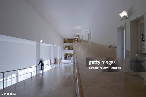 Faculty Of Media Science University Of Santiago De Compostela Alvaro Siza Spain 2001 Interior Ramp Leading From Main Entrance To Lecture Halls,...