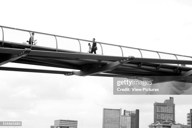 Millennium Bridge, London, United Kingdom, Architect Foster And Partners, Ove Arup And Partners And Sir Anthony Caro Millennium Bridge Daytime...