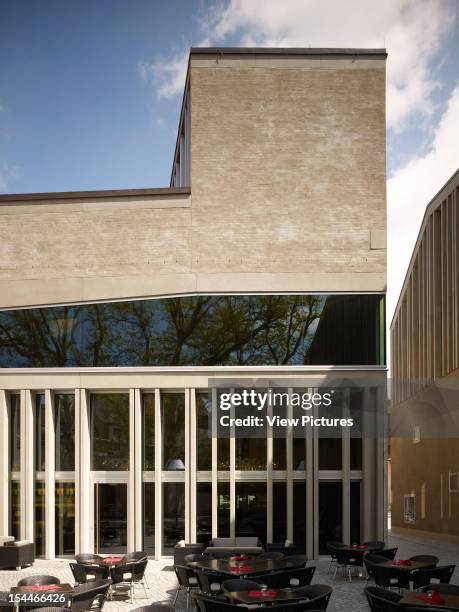 Elsbethenareal, Trint + Kreuder Architects, Memmingen, Germany Detailed View Of Theatre Extension With Courtyard And Cafe, Trint + Kreuder...