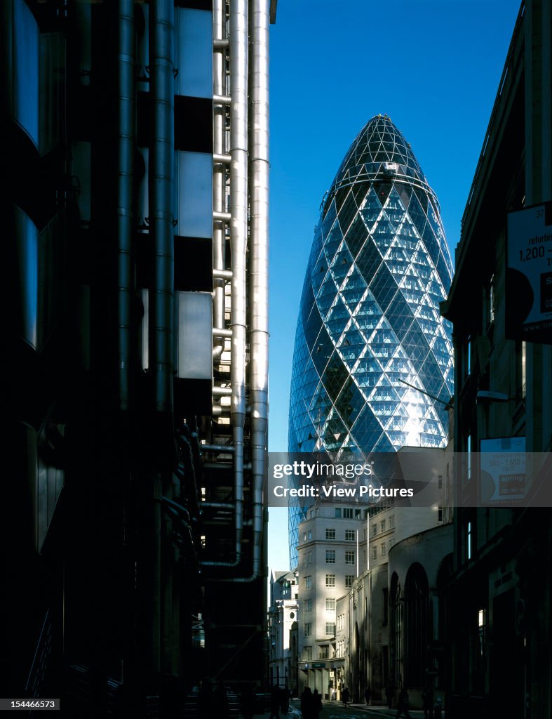 30 St Marys Axe The Gherkin Swiss Re, London, United Kingdom, Architect Foster And Partners, 2004