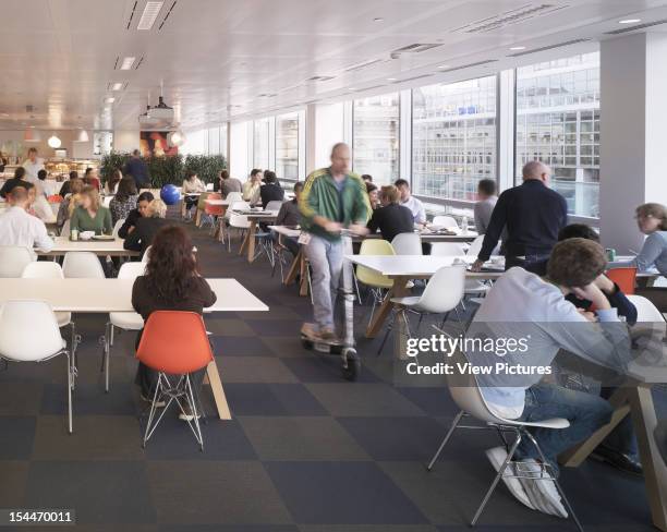 Google, London, United Kingdom, Architect Degw, Google Restaurant At Lunch Time