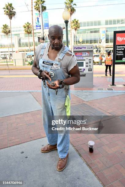 Cosplayer Sherman Blakely is dressed as John Coffey from The Green Mile at the 2023 Comic-Con International: San Diego at the San Diego Convention...