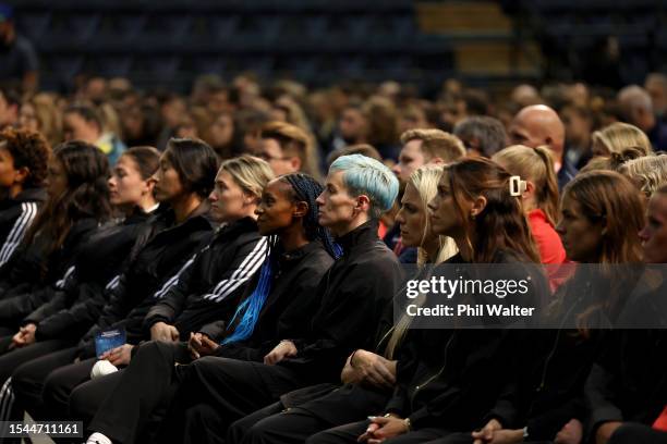 Megan Rapinoe of United States during the New Zealand Football Ferns official FIFA Women's World Cup welcome ceremony at Spark Arena on July 15, 2023...